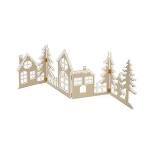 Decorațiune LED de Crăciun, 40 LED, 2x AA, lumină alb cald — model Oraș imagine