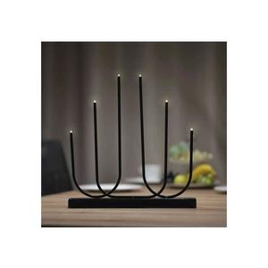 Suport pentru lumânare LED de Crăciun 6xLED/2xAA negru imagine