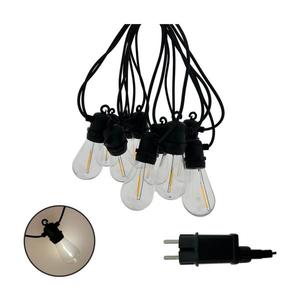 Ghirlandă decorativă LED pentru exterior, 10 LED, 0, 36 W, 230 V, 8 m, IP44, negru imagine