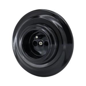 Bohemia-Design - Priză casnică retro din porțelan, cu ramă, 250V/16A, negru imagine