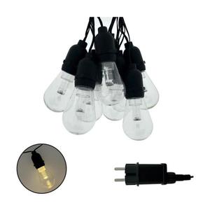 Ghirlandă LED decorativă pentru exterior, 10 LED, 0, 15 W, 230 V, 3, 8 m, IP44, negru imagine