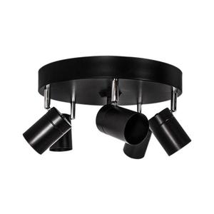 ByRydens 4200730-4002 - Plafonieră cu spoturi CORRECT 5xGU10/7W/230V, negru, Ø 30 cm imagine