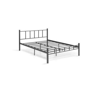 Pat metalic matrimonial ORMEL 160 x 200 cm, negru, suportă până la 200 kg imagine
