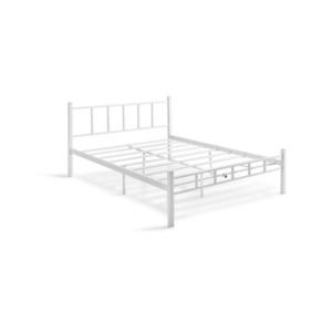 Pat metalic dublu ORMEL 120 x 200 cm, alb, capacitate de încărcare 120 kg imagine