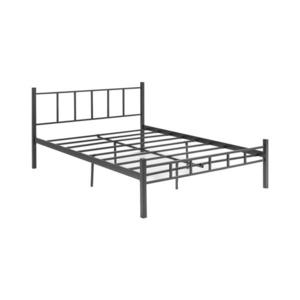 Pat metalic dublu ORMEL 120 x 200 cm, negru, capacitate de încărcare 120 kg imagine
