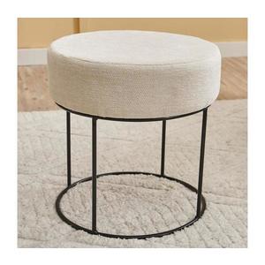 Taburet JAVI, diametru 40 cm, crem imagine