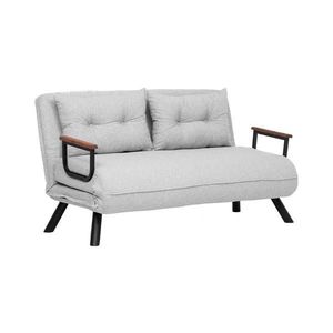 Canapea extensibilă QIRA, 2 locuri, gri imagine