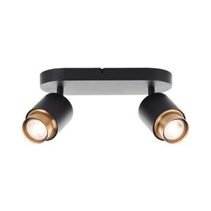 Brilliant - Spot LED COVELO 2x GU10/5W/230V, negru/auriu imagine