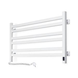 Radiator de baie tip scară AVANGARD, cu termostat, 300W/230V, 50, 6 cm, IP44, alb, stânga imagine