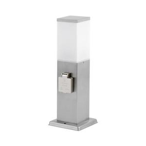 Lampă de exterior cu 2 prize 1xE27/20W/230V crom mat IP44 imagine