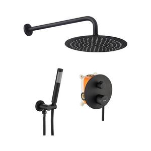 REA-P4100 - Set de duș LUNGO cu baterie încastrată, negru imagine