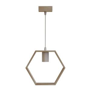 - Lustră suspendată din lemn de pin pe cablu 1xE27/60W/230V imagine