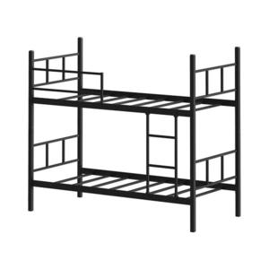 Pat supraetajat metalic MAVEN 90x200 cm, negru, capacitate 2 x 100 kg imagine