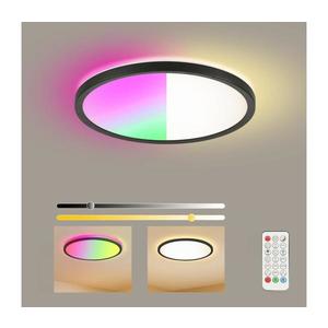 Brilagi - Corp de iluminat LED RGB dimabil ULTRA SLIM LED/18W/230V Ø 30 cm negru + telecomandă imagine