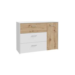 Comodă cu sertare URO stejar artisan/ albă imagine