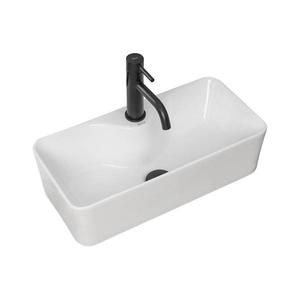 REA-U0699 - Lavoar pentru blat MERY 25x50, 5 cm ceramică/alb lucios imagine