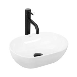 REA-U3322 - Lavoar pentru montare pe blat AMELIA MINI, 26 x 38 cm, ceramică, alb lucios imagine