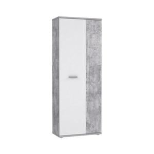 Comodă/pantofar SIMO, alb/gri beton imagine
