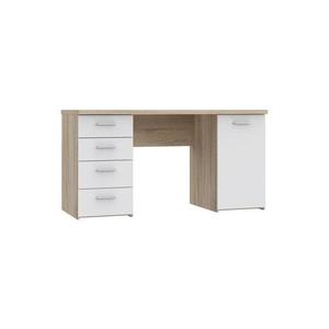 Birou ARENO alb/stejar sonoma imagine