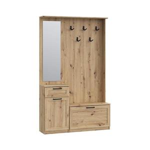 Panou pentru hol KAVI cu oglindă, stejar artisan imagine