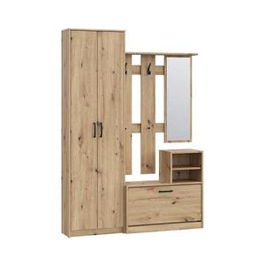 Panou pentru hol cu oglindă KAVI, stejar artisan imagine