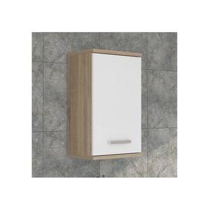 Dulap de baie suspendat VENOM, alb/stejar Sonoma imagine