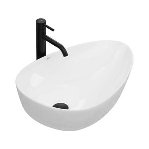 REA-U8536 - Lavoar pe blat GRETA 39x56 cm, ceramică, alb lucios imagine