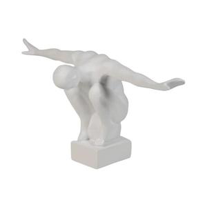 Decorațiune pentru masă din rășină, albă, 19, 5x16x38, 5 cm imagine