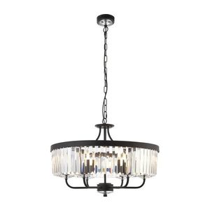 Endon 100711 - Candelabru suspendat pe lanț CHESTERFIELD, 6xE14/6W/230V, Ø 55 cm, negru imagine