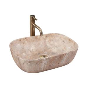 REA-U3323 - Lavoar pentru blat BELINDA 33, 5 x 46, 5 cm ceramică/imitație de piatră imagine