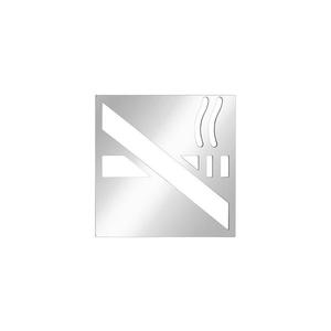 Pictogramă Fumat, 12x12 cm, inox/argintiu imagine