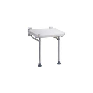 Scaun pentru duș 40 x 43 cm, argintiu/alb imagine