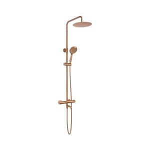 REA-P8807 - Set de duș LUNGO cu baterie termostatică, cupru periat imagine