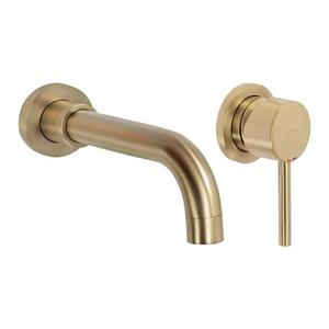 Baterie pentru lavoar LUNGO, montaj încastrat, auriu periat - REA-B4109 imagine