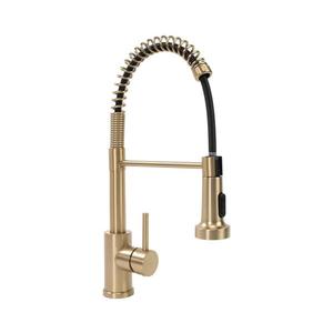 REA-B4821 - Baterie pentru chiuvetă COLIN, cu pulverizator extractibil, 42, 5 cm, aur periat imagine