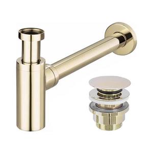 Sifon pentru lavoar REA-A5692 cu l CLICK-CLACK, finisaj auriu imagine