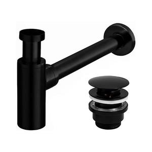 REA-A5215 - Sifon pentru lavoar cu evacuare CLICK-CLACK, Ø 6, 4 cm, negru mat imagine