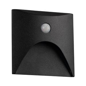 39130 - Aplică LED pentru trepte EXIN cu senzor, 2, 5 W, 230 V, 3000 K, IP65, negru, pătrat imagine
