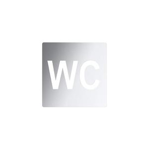 Pictogramă WC 12x12 cm inox/argintiu imagine
