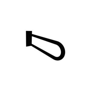 Mâner de sprijin 10 x 25 cm, negru imagine