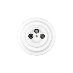 Bohemia-Design - Priză retro TV/SAT-W din porțelan cu ramă, albă imagine