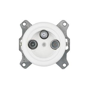 Bohemia-Design - Priză TV/SAT-W retro din porțelan, fără ramă, albă imagine