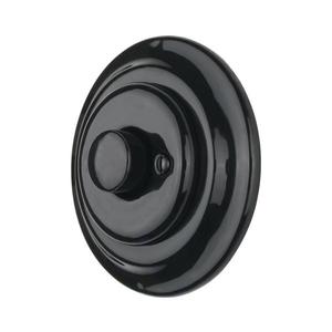 Bohemia-Design - Regulator de intensitate rotativ retro din porțelan, cu ramă, 250V/10A, negru imagine