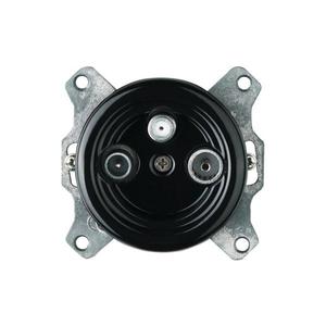 Bohemia-Design - Priză TV/SAT retro din porțelan, fără ramă, neagră imagine