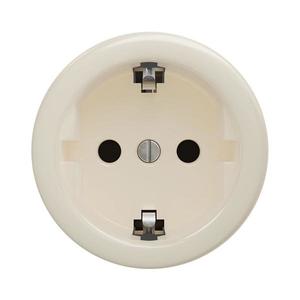 lap - Priză retro pentru uz casnic SCHUKO, fără ramă, 230V/16A, bej imagine