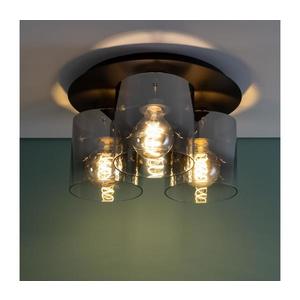 Brilliant - Plafonieră BETH 3xE27/60W/230V Ø 37 cm negru/fumuriu imagine