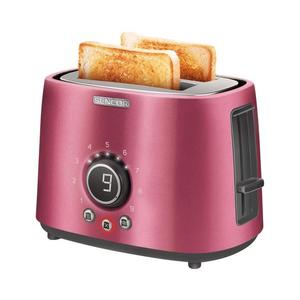 Sencor - Prăjitor de pâine cu 2 fante și suport pentru încălzire, 1000W/230V, roz imagine