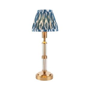 Lampă LED reîncărcabilă dimabilă de masă Endon 114846 MORTON LED/1, 5W/5V alamă/albastru imagine