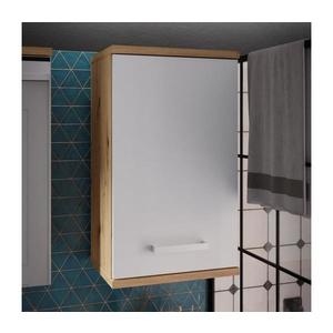 Dulap de baie suspendat VENOM, alb/stejar Artisan imagine