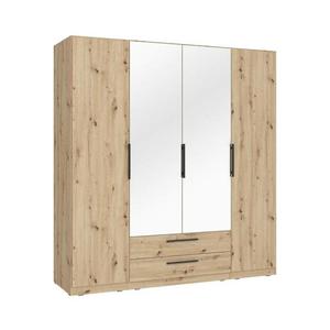 Dulap MARO cu oglindă, 200 x 213 cm, finisaj stejar artisan imagine